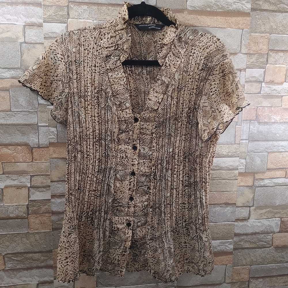 Lifestyle Attitude Animal Print Top Size XL